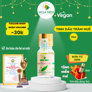 Tinh Dầu Tràm Huế Nguyên Chất 10ml - Hoa Nén - Chăm sóc sức khỏe mẹ và bé