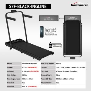 Fitness Journey Electric Treadmill with Armrest 3.5HP Multi Program 1-14KM/H Home Treadmill Multi-Countdown