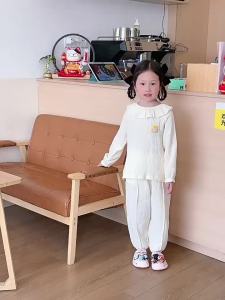 2026 Baby a Cotton-like gauze set for boys and girls breathable spring and summer outdoor and home two-piece outfit