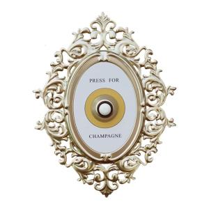 Trang trí cổ điển chuông cửa đẩy nút cửa chuông Champagne theo chủ đề trang trí Tấm treo tường trang trí dễ sử dụng