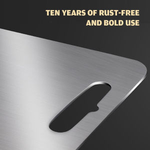 Thicken Perfect Kitchen Hangable Stainless Steel Cutting Board Durable Chopping Block Cutting Fruit Vegetable Meal Kitchenware for Bar Home Kitchen(360×250MM，460×300MM)