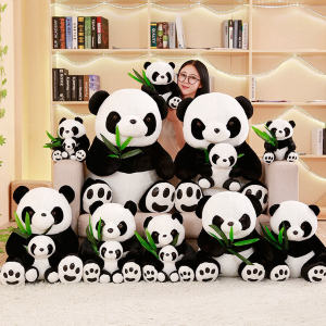 25/30/40/50cm Large Panda Sitting Mother & Baby Panda Doll Stuffed Toys Plush Pillow Panda Cloth Doll Kids Toys for Children Gifts AA
