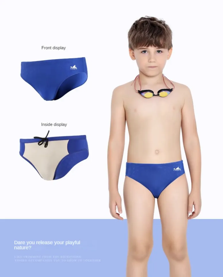 Boy Training Swimming Shorts Children Professional Swimming Trunks