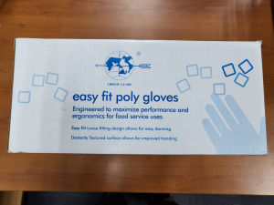 Disposable Plastic Gloves (20 Packets X 100 Pieces / carton) - Easy Fit - Blue Color
