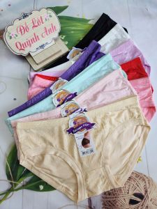 Sét 5 Và 10 Quần lót Cotton nữ phối gấm xinh mềm mịn 1214 [35-45kg] Co giản thoáng mát - Đồ Lót Quỳnh Anh