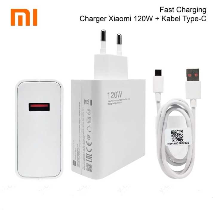 Charger Xiaomi 120 Watt Turbo Fast Charging Usb Kabel Type C Charger Kabel  Handphone Xiaomi Lazada Indonesia