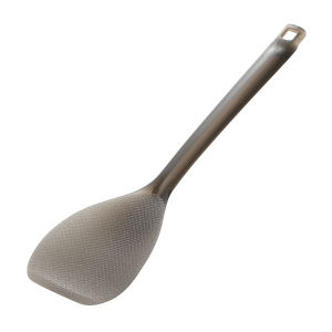 [Made in Japan日本曙产业TPX不粘双压纹饭勺] Akebono Sangyo TPX Non-stick Double Embossing Itame shamoji(Rice scoopStir-frying Serve and Scoop) (Clear/Smoke)