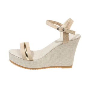 [Free Shipping] 2026 New Wedge Heel Open-Toe Thick-Soled Sandals Summer Fashion Plus Size Platform Roman Sandals