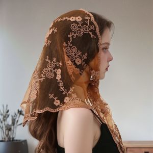 THANKSKY Cổ áo giả Khăn ren mạng che  băng đô Bọc Áo choàng Khăn tam giác ren Thanh lịch Trang trí quần áo Khăn hoa Phụ nữ