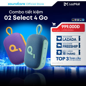 Combo 2 Loa bluetooth True Wireless Soundcore Select 4 Go | Pin 20 giờ | Kháng bụi nước IP67- Loa nghe bluetooth- Loa bass mạnh- Bảo hành 18 tháng- Hàng chính hãng