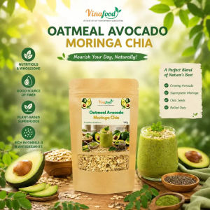 [BEST SELLER] Instant Oatmeal Avocado Moringa Chia Mix 250g High Fiber Healthy Breakfast Drink Superfood Oatmeal with Chia Seeds Flaxseed & Pumpkin Seeds
