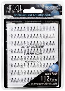 Ardell False Eyelashes Knot-Free Individual Lashes – Natural Individuals Lash Clusters for Custom Volume Lightweight Flare for DIY Lash Extensions Medium Black 1 Pack