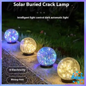 Solar LED Glass Crack Ball Garden Lawn Underground Light  Garden Court Villa Landscape Light(No Bottle)太阳能花园灯