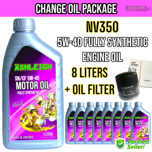 5w-40 Fully Synthetic Engine Oil 8L with Oil Filter Nssan NV350 Change Oil Bundle Package BN30a M1 5w40