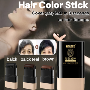 Hair Color Stick Waterproof Sweat-Proof Hair Dye Comb Quick Cover Grey Hair Smudge-Proof Plant Hair Dye