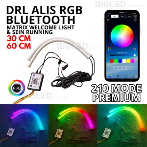 DRL ALIS RGB BLUETOOTH MATRIX GRADE A WELCOME LIGHT SEIN RUNNING FLEXIBLE 30CM 60CM PREMIUM ORIGINAL