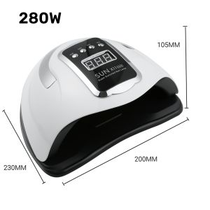 Homepeas® 280W X11 MAX Gel UV Lamp Nail Dryer Light Gel Polish Curing Nail Lamp with 4 Time Presets For All Gel Nail Polish Curing