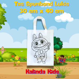 Paket 50 Pcs Tas Spundbond Ukuran 30 CM x 40 CM x 75 CM melukis anak