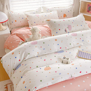 Dansunreve ผ้านวมคลุมเตียงลายการ์ตูนมีซิปรูดพิมพ์ผ้านวมลายดอกไม้ที่คลุมปลอกผ้านวมความสบายแบบเดี่ยว/ควีน/หมีราชากระต่าย