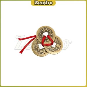 Zendro Traditional Chinese Style Metal Coin Hanging Ornament for Home Car Shop Decor