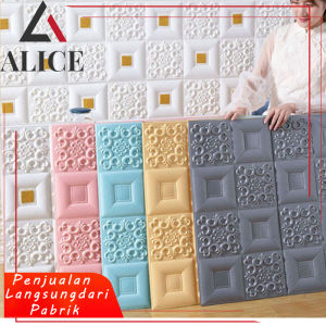 Wallpaper Dinding Foam 3D /Walpaper Stiker Dekorasi Dinding Kamar Murah Wallfoam High Quality 70X70CM