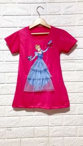 Daster Dress Anak Perempuan Gambar Cinderella / Dress Anak Perempuan / Baju Anak Perempuan / Dress