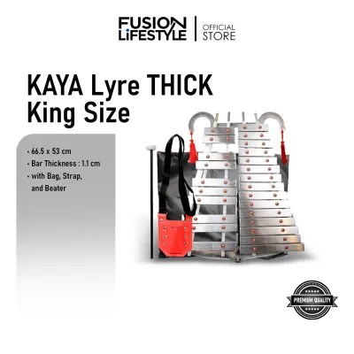 King Lyre for Drum and Lyre Band Thick Flat Bars with Free Bag Strap and Beater Percussion Instrument