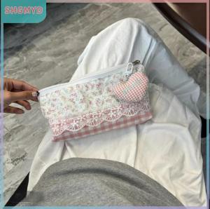 【SHGMYD】 กระเป๋าใส่ปากกาดีไซน์ลายดอกไม้ลูกไม้หวานความจุมากกล่องดินสออเนกประสงค์อุปกรณ์สำหรับนักเรียน