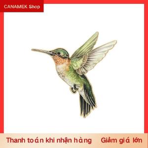CS 4pcs Chim Ruồi trâm cài cho phụ nữ Chim đầy màu sắc Men Pin kim loại huy hiệu đồ trang sức quần áo ba lô phụ kiện bạn bè quà tặng