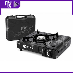 FunTechX 3600W Portable Gas Stove Free Hardcover Carry Case Windproof Camping Cooker Camping Dapur Gas Berkelah