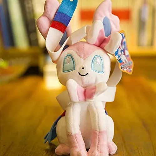 20CM Plush Toy Eevee Sylveon Plush Dolls Kawaii Cartoon Movie