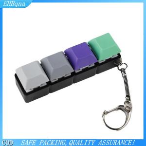 [COD] 4-Keys Mechanical Keyboard Key Toy Keychain Party Stress Relief DIY Fidget Button Keycap Fidget Keyboard Toys Finger Keyboard