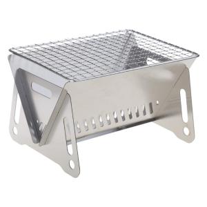 Portable Folding BBQ Grill Stove Outdoor Stainless Steel Barbecue Net Firewood Stoves Barbecue Rack Camping Stove