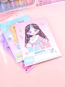 Aoduoyaya Sticker Book Dress Up Sticker Book Girl Cartoon Makeup Show Puzzle Cartoon Handmade DIY Book