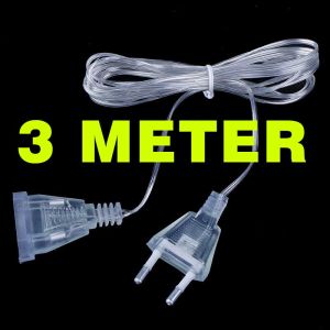 3M/5M Extender Wire EU Plug Hari Raya Decoration Lights LED Curtain String Light Fairy Light Male To Female Extension Cable Connectable Plug