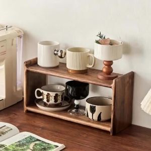 xpkQ Wooden Storage Holders Simple Large Layered Desk Organizer Shelf Bookshelf Perfumes Display Cabinet Home Storage Organization 6K4N7