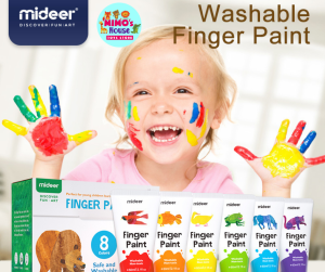 (SIÊU GIẢM GIÁ ) BỘ MÀU VẼ AN TOÀN CHO BÉ - MIDEER FINGER PAINT - MIMO HOUSE 09