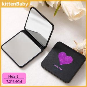 kittenBaby Foldable Makeup Mirror Mini Square Makeup Vanity Mirror Portable Hand Mirrors Double-sided Compact Mirror Pocket Cosmetic Mirror