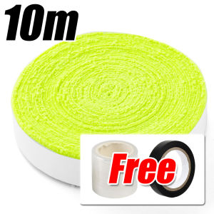 10M Grip Handuk Raket Badminton Tebal Anti-slip Menyerap Keringat Pegangan Tahan Aus ( isi 3 ) Racket Handle Tape + Black PVC Grip Tape Grips Handuk Halus &Tapes