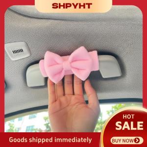 SHPYHT✨ Cute Car Roof Handle Cover with Bow Soft Fabric Handle Sleeve for 4 Door Vehicle Anti Scratch Interior Decoration for Girls
