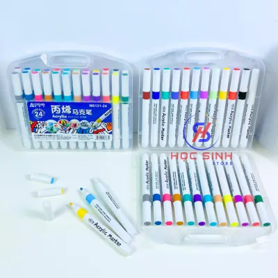 Hộp 12 Màu Acrylic Vẽ Được Trên Nhiều Chất Liệu Hiệu Aodemei