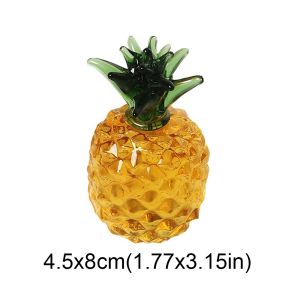 YOUSHI TOP Glass Crafts Pumpkin Strawberry Fruit Ornaments Pomegranate Pumpkin Pineapple Interesting Artificial Fruit Decoration Fruit Model Mini Crystal Crafts Ornaments Office