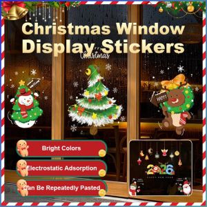 สติ๊กเกอร์ตกแต่ง ขนาดกลาง ง่ายต่อการถอดประกอบ สติ๊กเกอร์คริสต์มาส ไล่ตามการตกแต่งวันหยุด