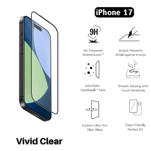 UNIQ Optix iPhone 17 Pro Max / 17 Pro / 17 Air Screen Protector 9H Tempered Glass