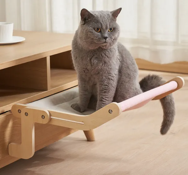 ที่นอนแมวแขวนข้างเตียง ขนาดใหญ่สำหรับแมวหนัก