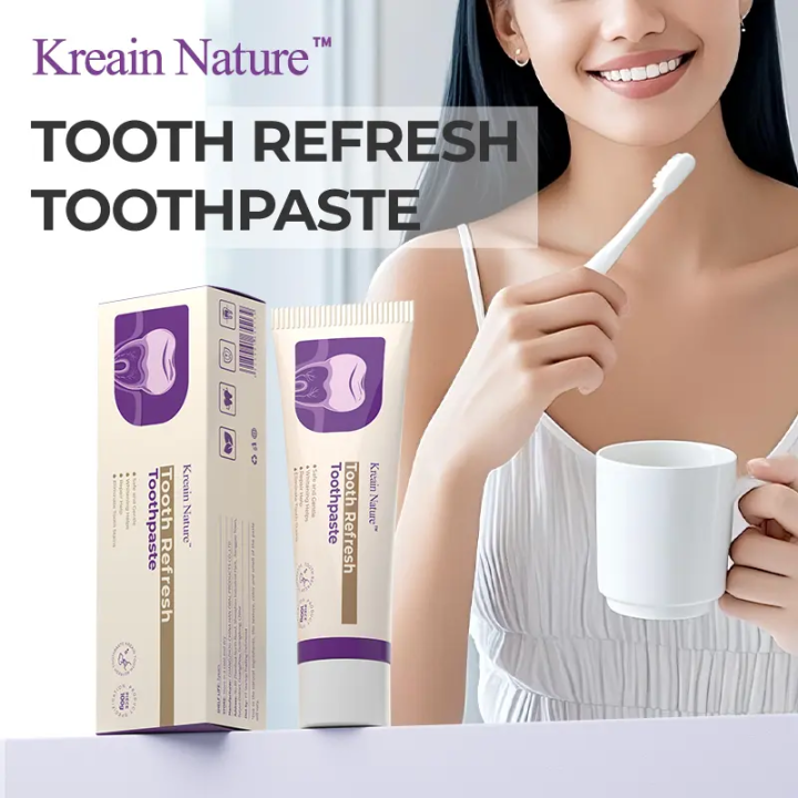 Kreain Nature Pasta Gigi Herbal Anti Gigi Berlubang & Sensitif Pemutih Gigi Anti Bau Mulut 100gr