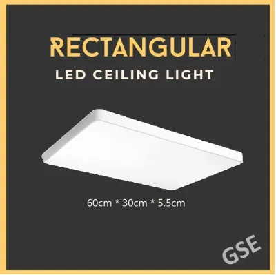 48W 72W Black White Rectangular LED Ceiling Light Nordic Minimal Ceiling Light - Daylight for Kitchen Living Room GSE