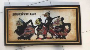 Hiasan Dinding Cetak Gambar Punakawan plus Bingkai uk:50cm x 100 cm