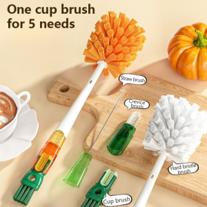 One Top Cup Brush Bottle 5in1 Long Handle Cleaning Brush Comprehensive Cups 五合一长柄杯刷