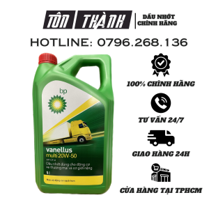 [ HÀNG CHÍNH HÃNG ] Dầu Nhớt Động Cơ Diesel BP Vanellus Multi 20W-50 API CF-4 (5L)